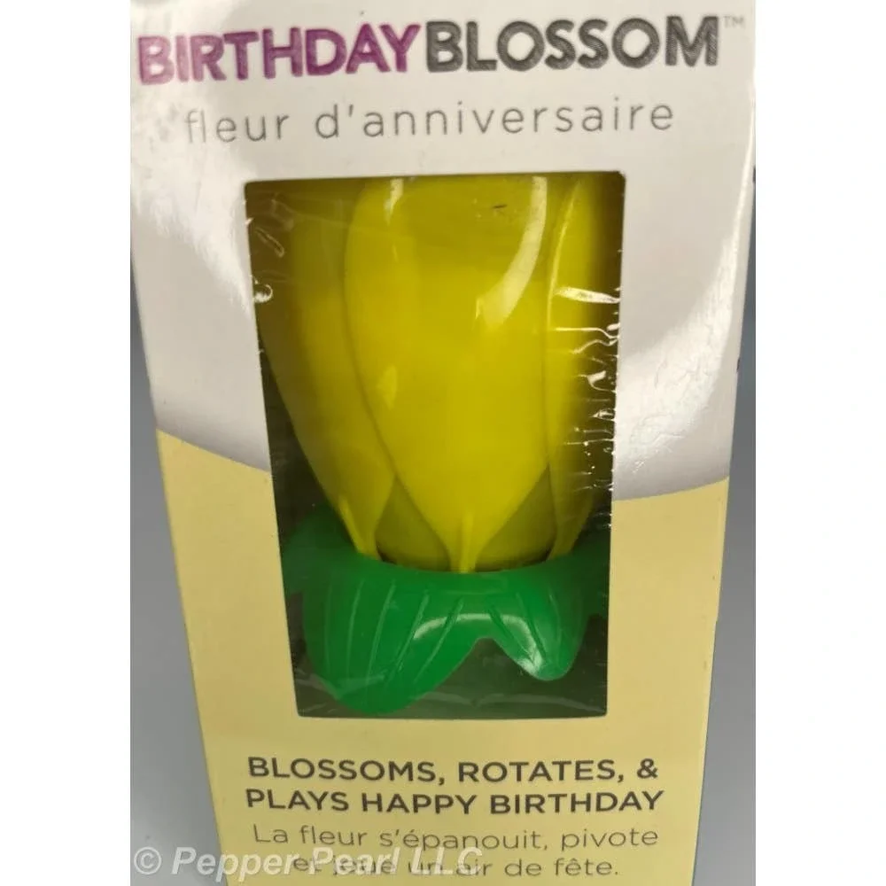 Lotus Birthday Cake Blossom 8 Candles Rotates Petals Open Plays Song 4 Pieces
